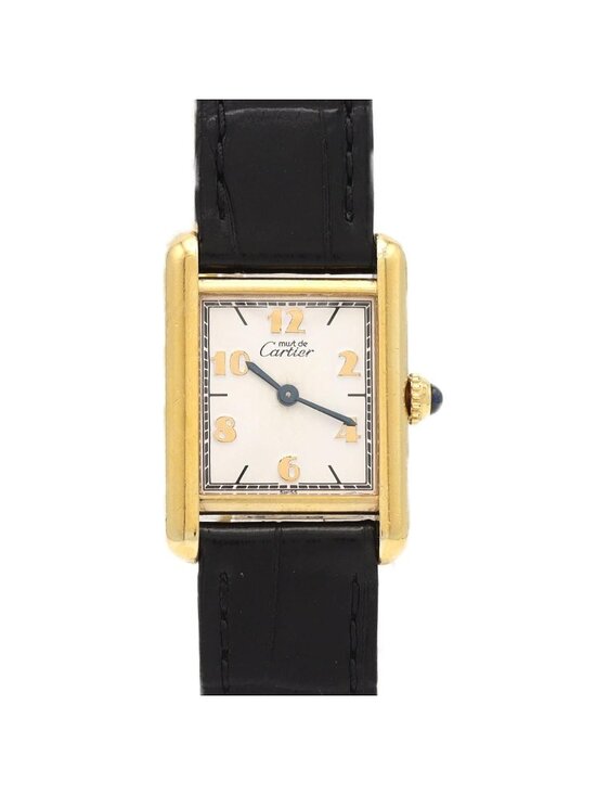Cartier Must Tank SM Quartz Watch CARTIER Must Tank SM Watch 925 Sterling Silver Quartz Black  main image 2